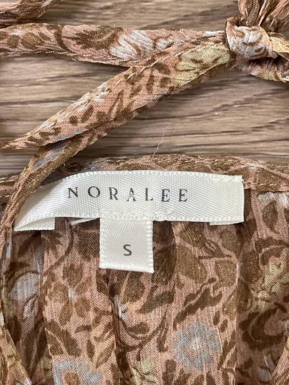 Noralee Floral Tiered Maxi Dress Small Long Sleeve Lined Romantic Boho Pink - Picture 4 of 13